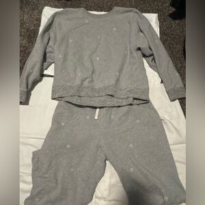 GAP Light Gray Sweatshirt and Joggers Loungewear Set